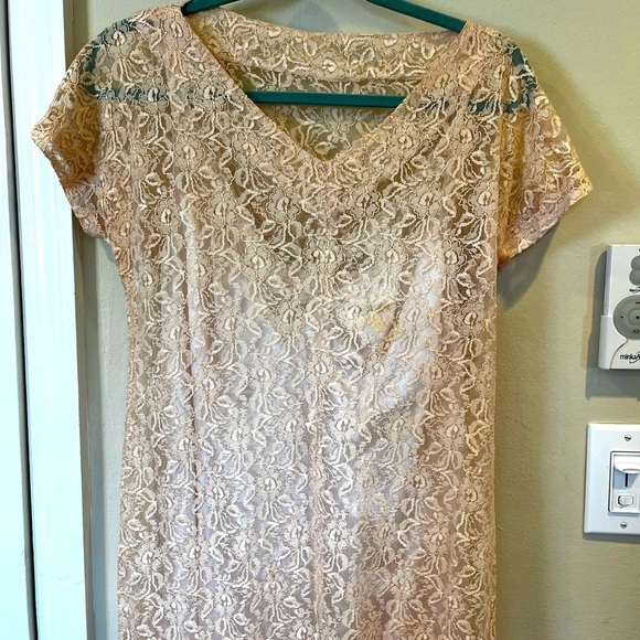 1920’s Vintage Lace Dress with Slip. - Picture 1 of 9